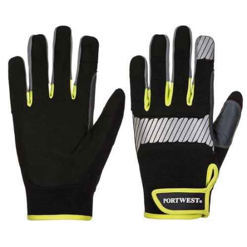 Portwest PW3 General Utility Glove Black/Yellow Black/Yellow
